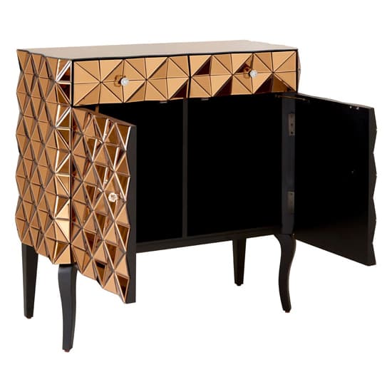 Brice Mirrored Glass Sideboard With 2 Doors 2 Drawers In Copper_3