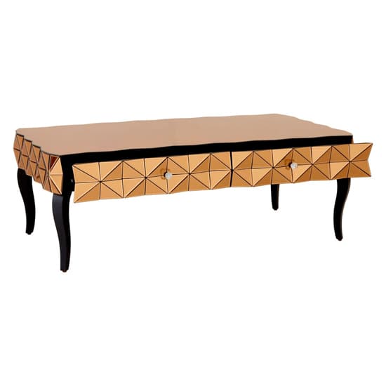 Brice Rectangular Mirrored Glass Coffee Table In Copper_3