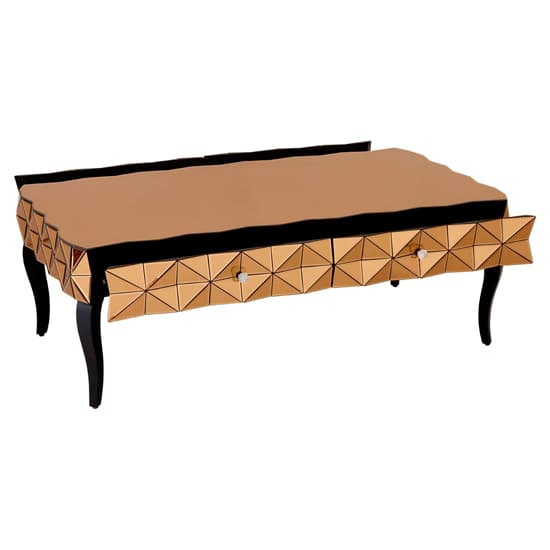 Brice Rectangular Mirrored Glass Coffee Table In Copper_4