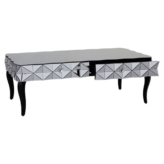 Brice Rectangular Mirrored Glass Coffee Table In Silver_2