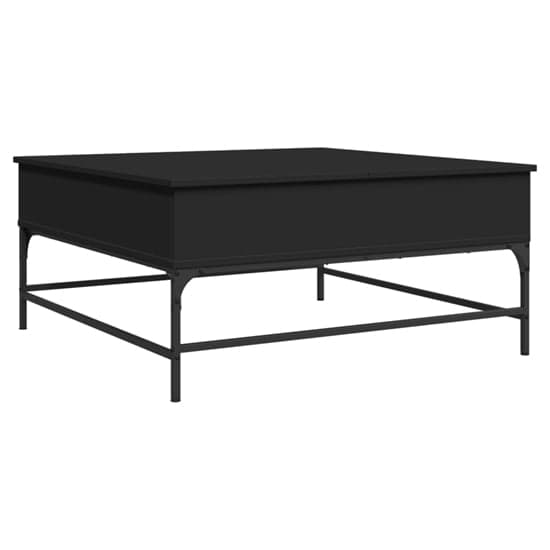 Brighton Wooden Coffee Table With Metal Frame In Black_2