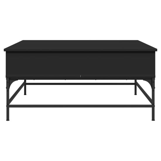 Brighton Wooden Coffee Table With Metal Frame In Black_4