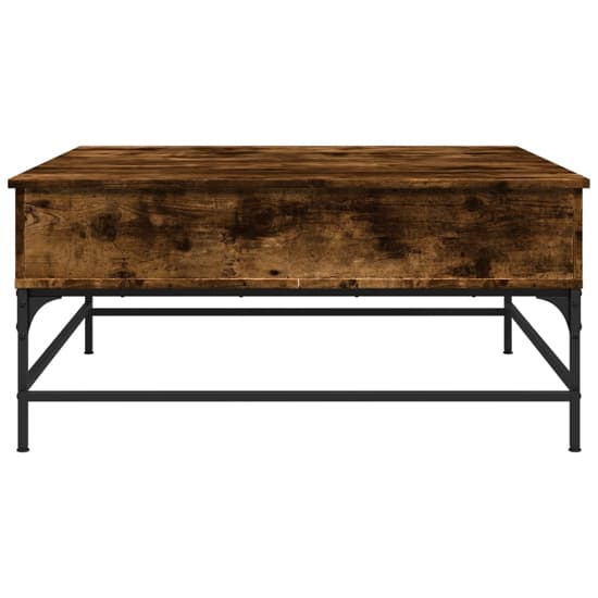 Brighton Wooden Coffee Table With Metal Frame In Smoked Oak_4