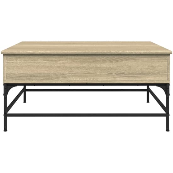 Brighton Wooden Coffee Table With Metal Frame In Sonoma Oak_4