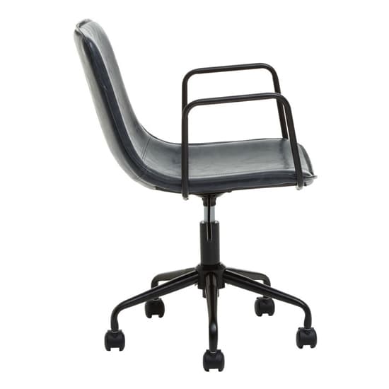Brinson Leather Home And Office Chair In Grey_3