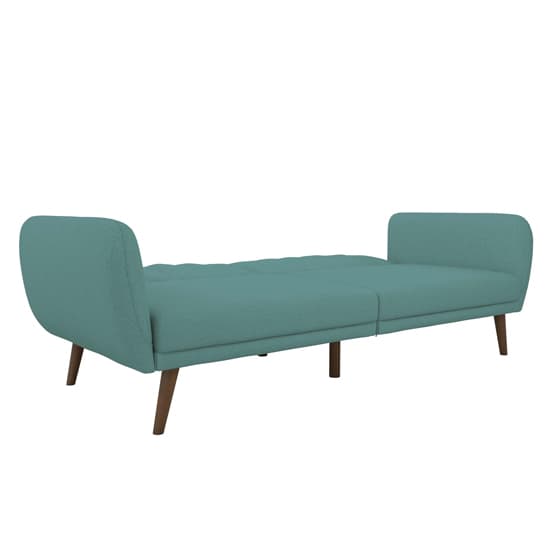 Brittan Linen Sofa Bed With Wooden Legs In Light Blue_6
