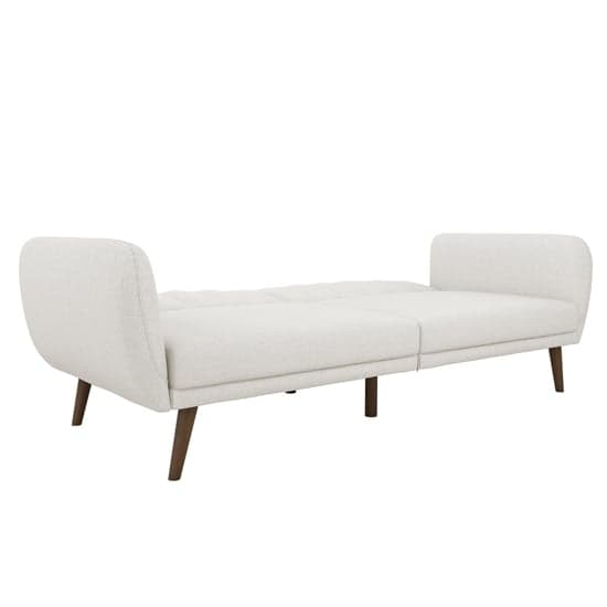Brittan Linen Sofa Bed With Wooden Legs In Light Grey_6