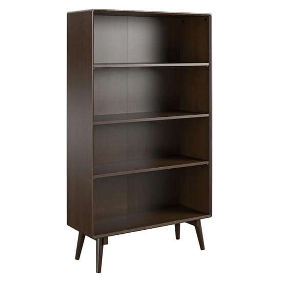 Brittan Wooden Bookcase With 4 Shelves In Walnut_4