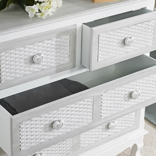 Brittan Wooden Chest Of 4 Drawers In White And Grey_2