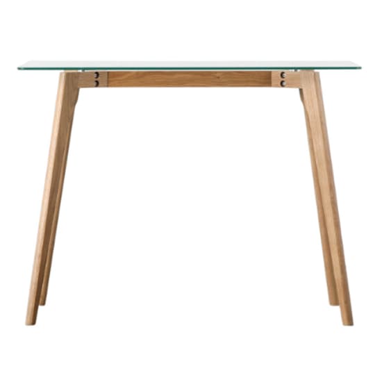 Brix Clear Glass Study Desk With Natural Oak Base_3