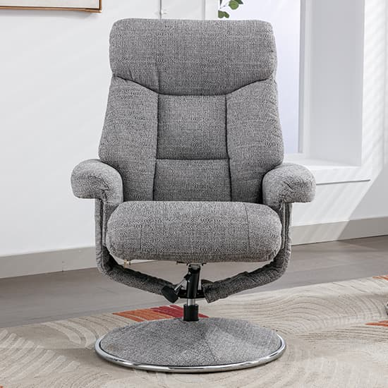 Brixton Fabric Swivel Recliner Chair And Stool In Lisbon Rock_6