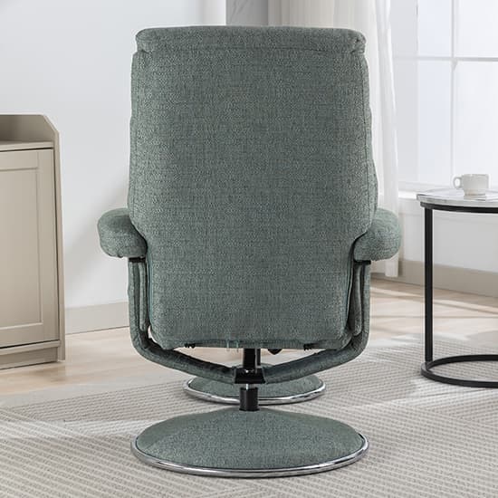 Brixton Fabric Swivel Recliner Chair And Stool In Lisbon Teal_7