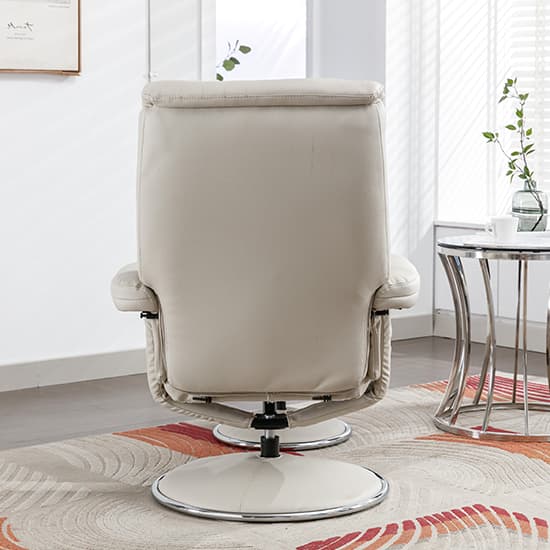 Brixton Plush Swivel Recliner Chair And Stool In Mushroom_10