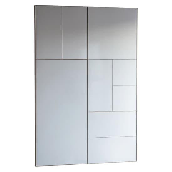 Broad Rectangular Wall Bedroom Mirror In Silver_2