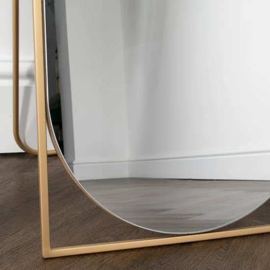 Bronx Floor Standing Mirror With Gold Metal Frame_3