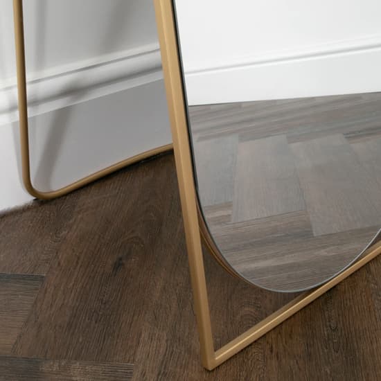 Bronx Floor Standing Mirror With Gold Metal Frame_4