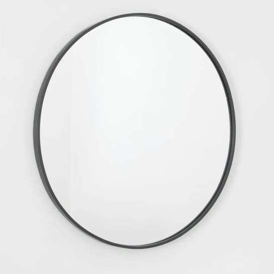 Bronx Round Wall Mirror With Grey Metal Frame_2
