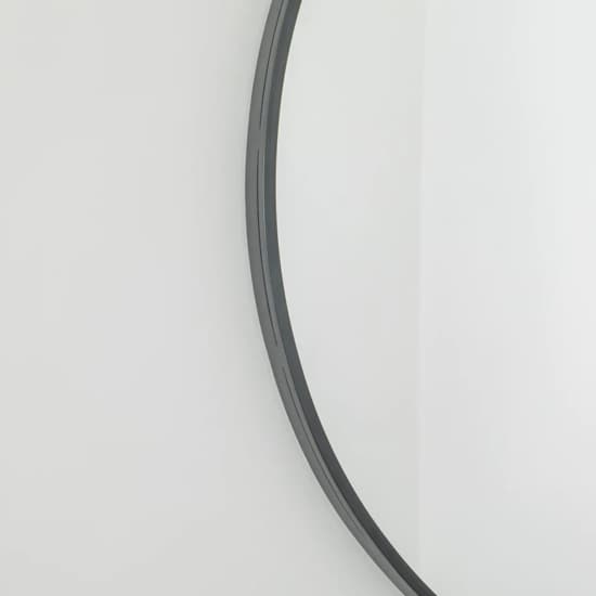 Bronx Round Wall Mirror With Grey Metal Frame_3