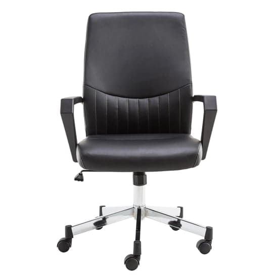 Brook Faux Leather Home And Office Chair In Black_2