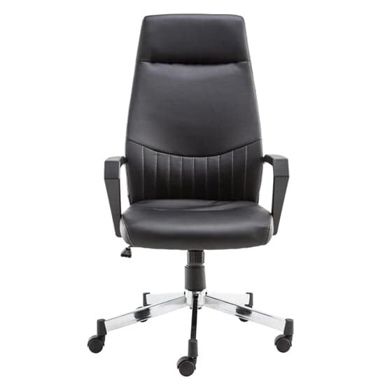 Brook High Back Faux Leather Home And Office Chair In Black_2