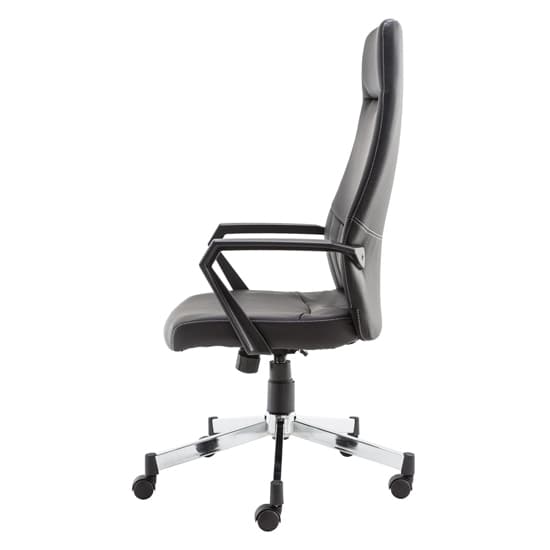 Brook High Back Faux Leather Home And Office Chair In Black_3
