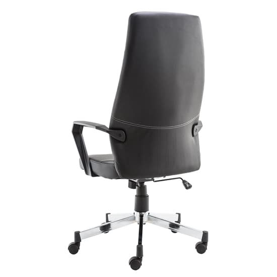 Brook High Back Faux Leather Home And Office Chair In Black_4