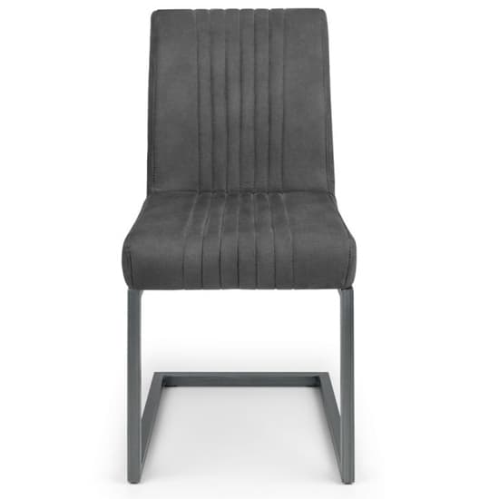 Barras Charcoal Grey Faux Leather Dining Chairs In Pair_3