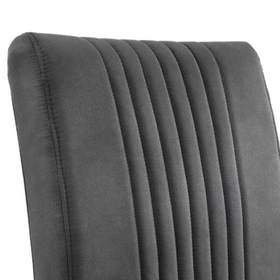 Barras Faux Leather Dining Chair In Charcoal Grey_3