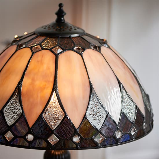 Brooklyn Small Tiffany Glass Table Lamp In Dark Bronze_3