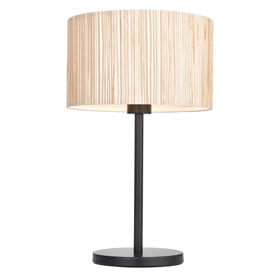 Brooks Semi Flush Seagrass Drum Shade Table Lamp In Natural_7