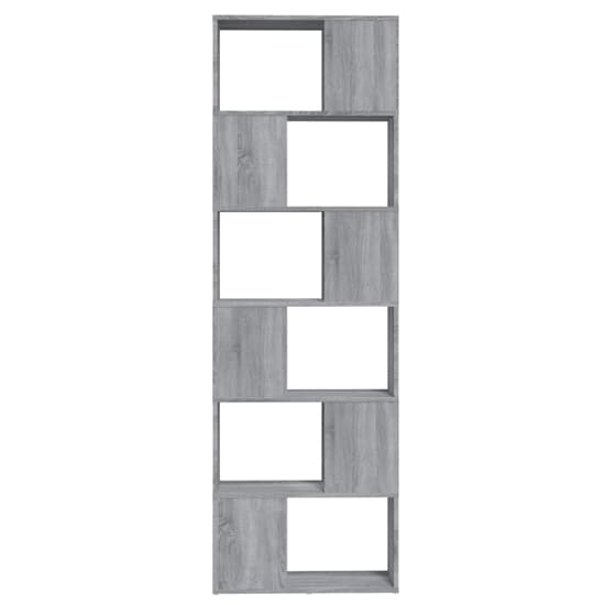 Brooks Wooden Bookcase With 6 Compartments In Grey Sonoma Oak_5