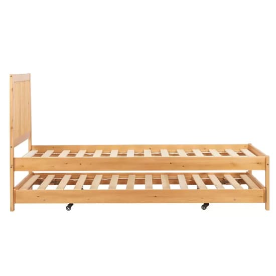 Broxton Rubberwood Single Bed With Guest Bed In Honey Pine_7
