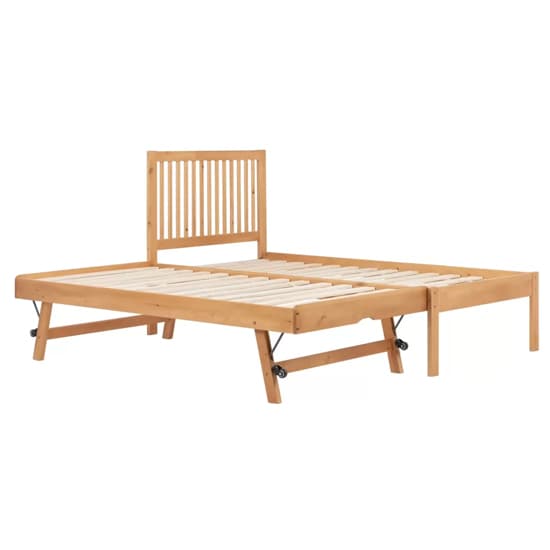 Broxton Rubberwood Single Bed With Guest Bed In Honey Pine_8