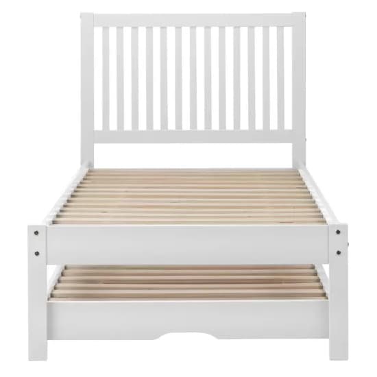 Broxton Rubberwood Single Bed With Guest Bed In White_8