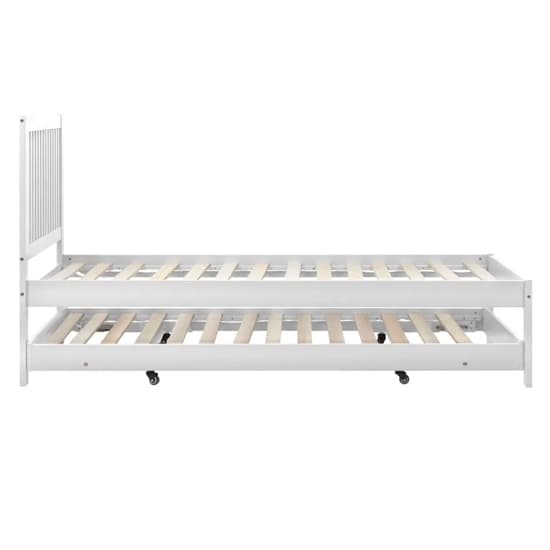 Broxton Rubberwood Single Bed With Guest Bed In White_9