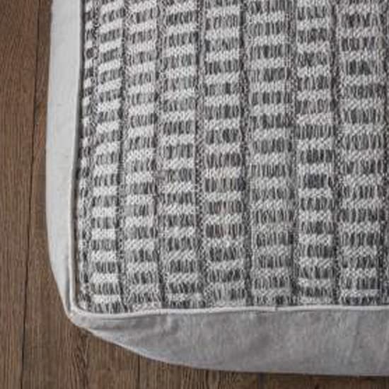 Brno Fabric Upholstered Pouffe In Grey_4