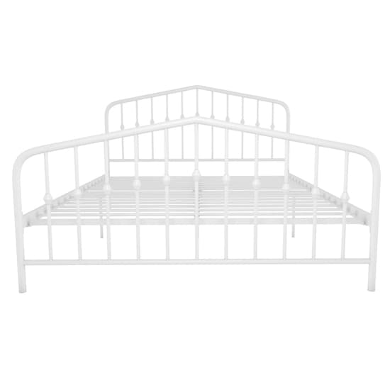 Brunswick Metal Double Bed In White_4