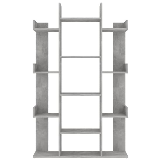 Bryson Wooden Bookcase With 13 Compartments In Concrete Effect_2
