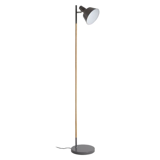 Bryton Grey Metal Floor Lamp With Natural Wooden Stand_2