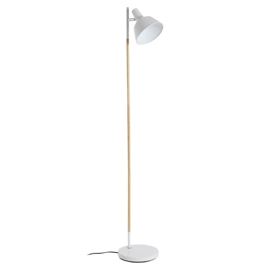 Bryton White Metal Floor Lamp With Natural Wooden Stand_2