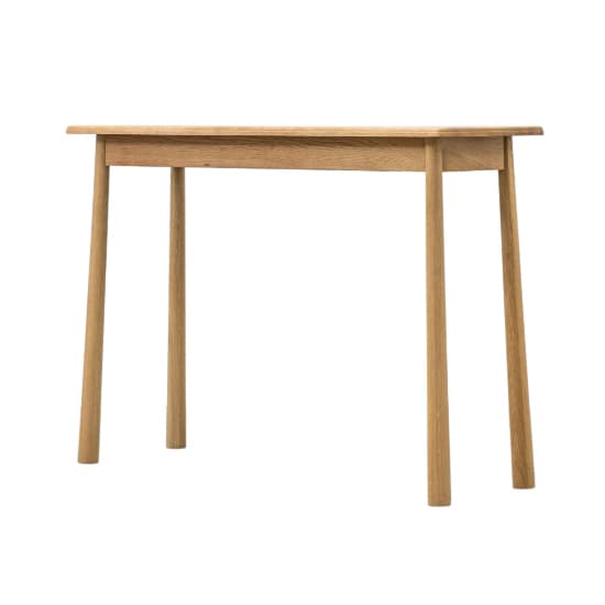 Burbank Oak Wood Console Table In Oak_4
