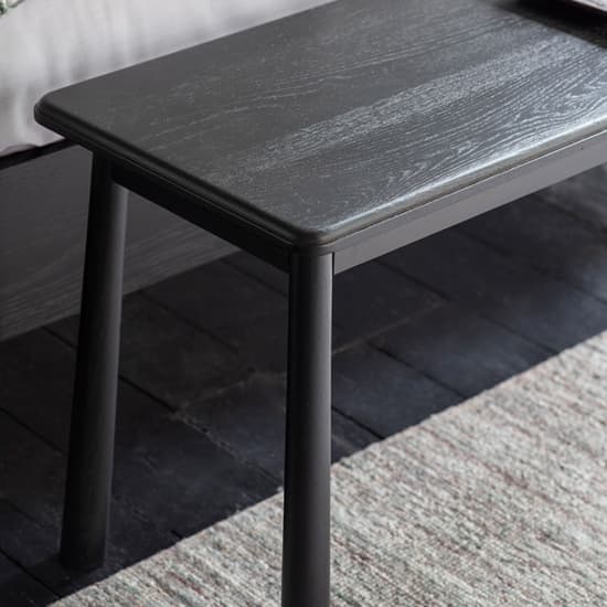 Burbank Oak Wood Dining Bench In Black Furniture in Fashion