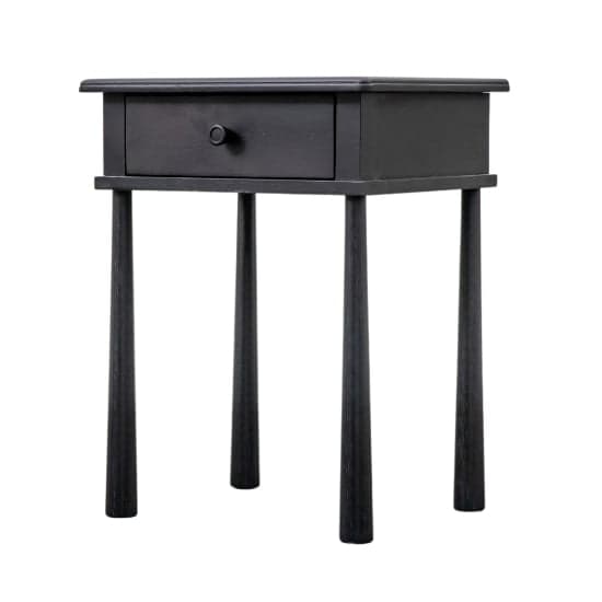 Burbank Wooden Bedside Cabinet With 1 Drawer In Black_6
