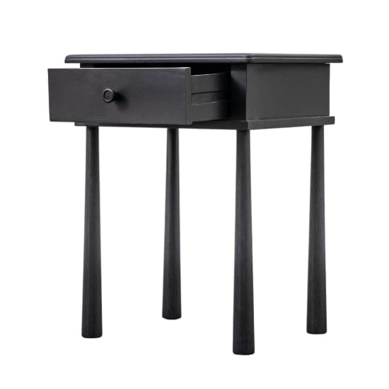 Burbank Wooden Bedside Cabinet With 1 Drawer In Black_7