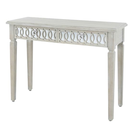 Burley Mirrored Console Table With 2 Drawers In Natural Furniture in