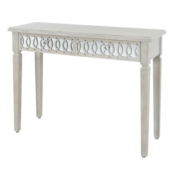 Burley Mirrored Console Table With 2 Drawers In Natural_2