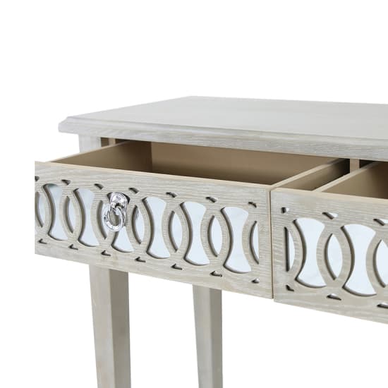 Burley Mirrored Console Table With 2 Drawers In Natural Furniture in
