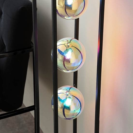 Burnet Iridescent Glass Floor Lamp With Matt Black Open Frame_6