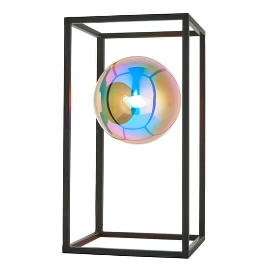 Burnet Iridescent Glass Table Lamp With Matt Black Open Frame_6