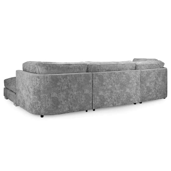 Burton Velvet Fullback U Shape Corner Sofa In Platinum_3